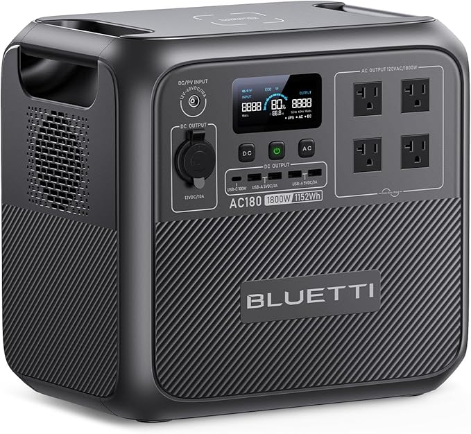 BLUETTI AC180 vista frontal
